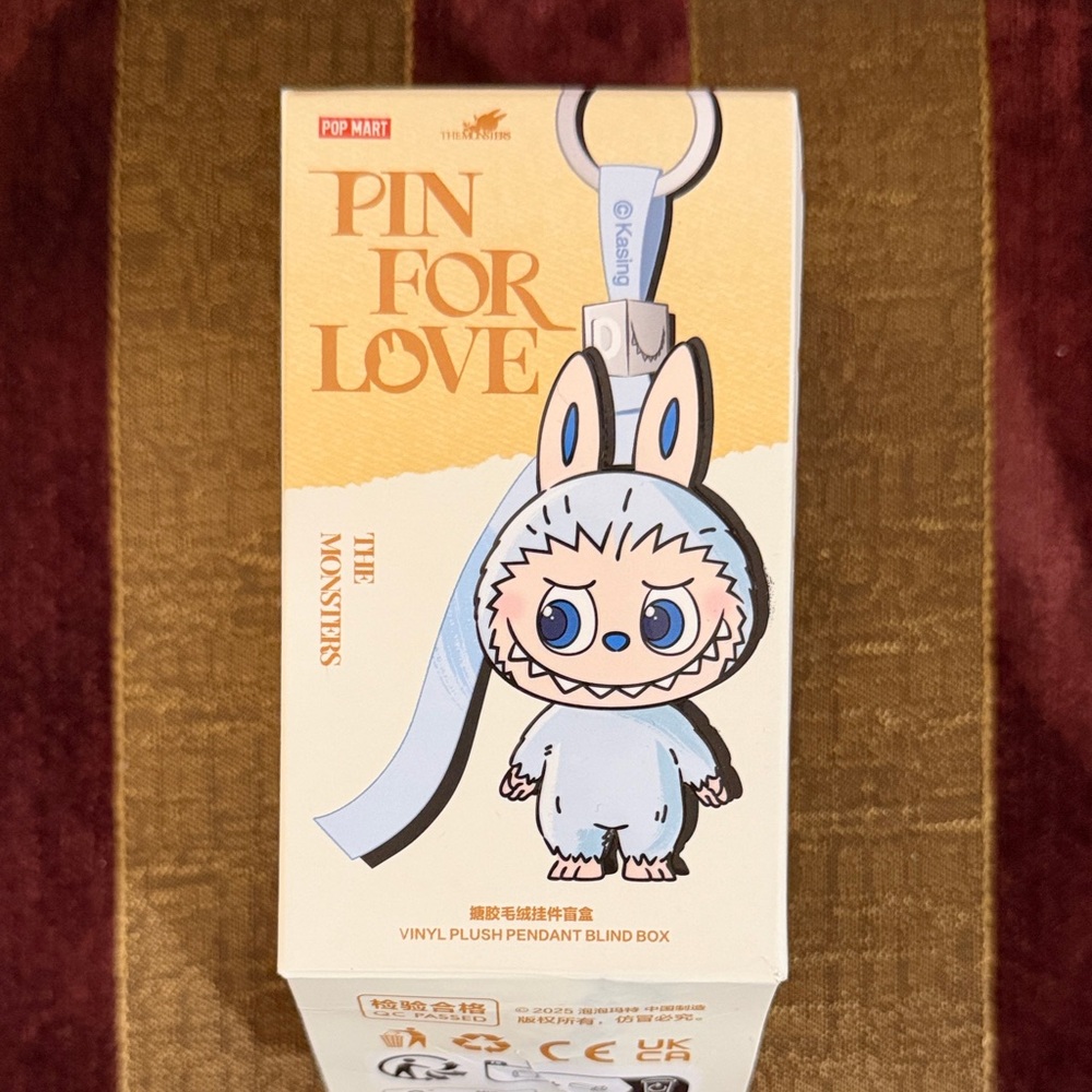 Pop Mart The Monsters Keychain - Pin for love - Letter D - opened from bottom